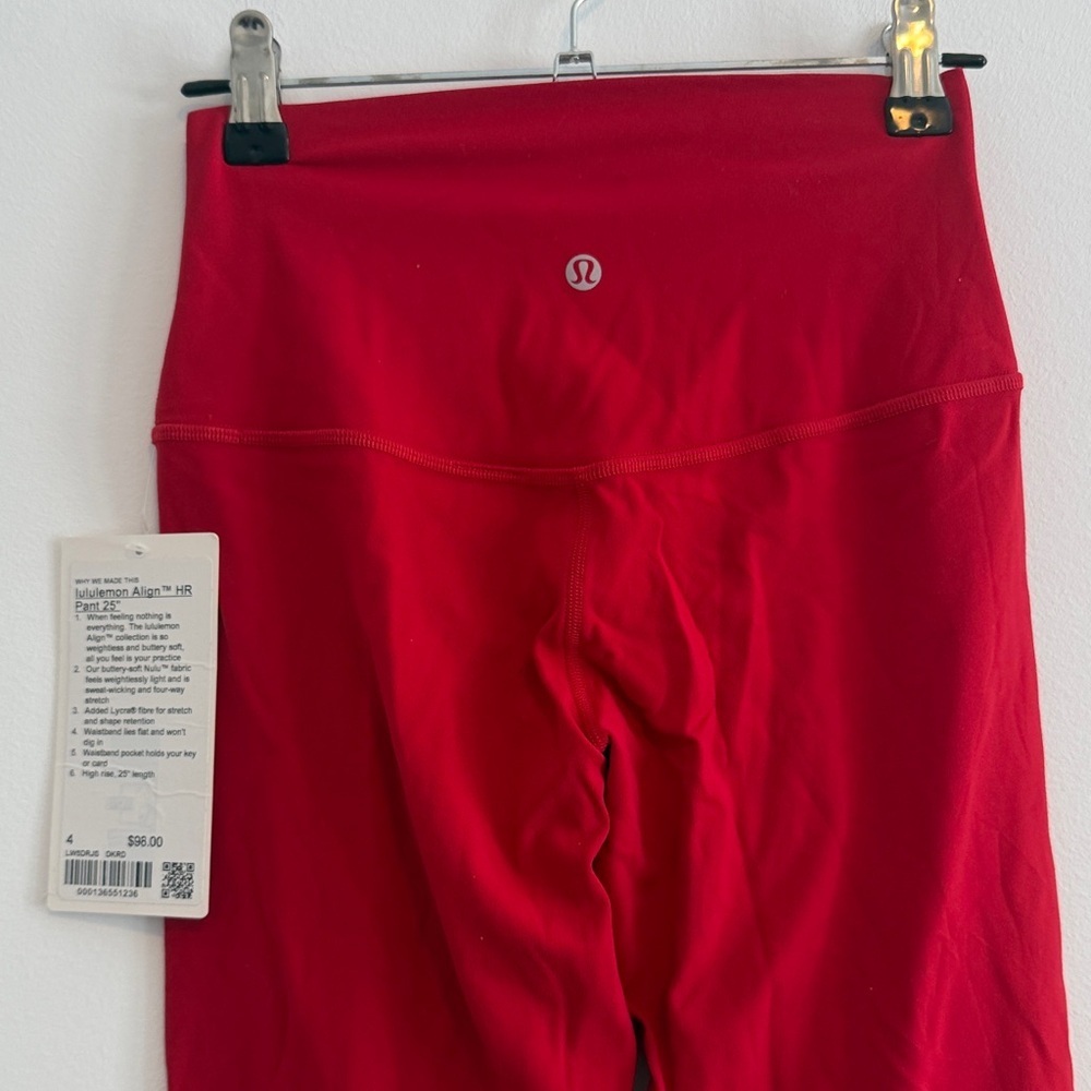 NWT Lululemon Align High-Rise Pant 25" Dark Red - Picture 8 of 9